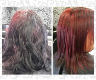 Before and After Images of Hairstyles from Vision Hair & Beauty